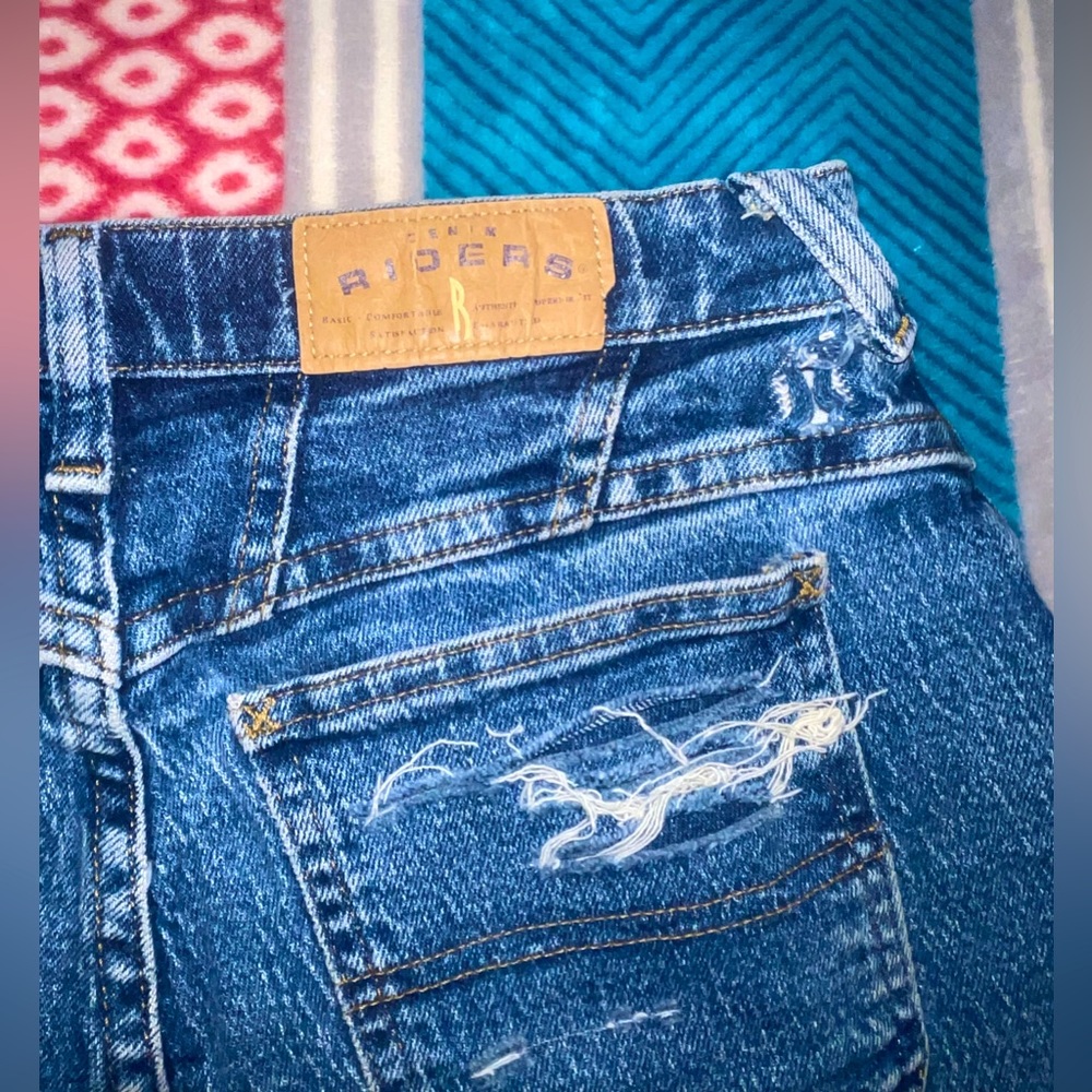 Vintage distressed Rider jean shorts